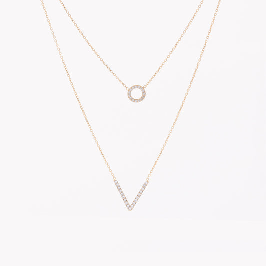 Double steel collar with V