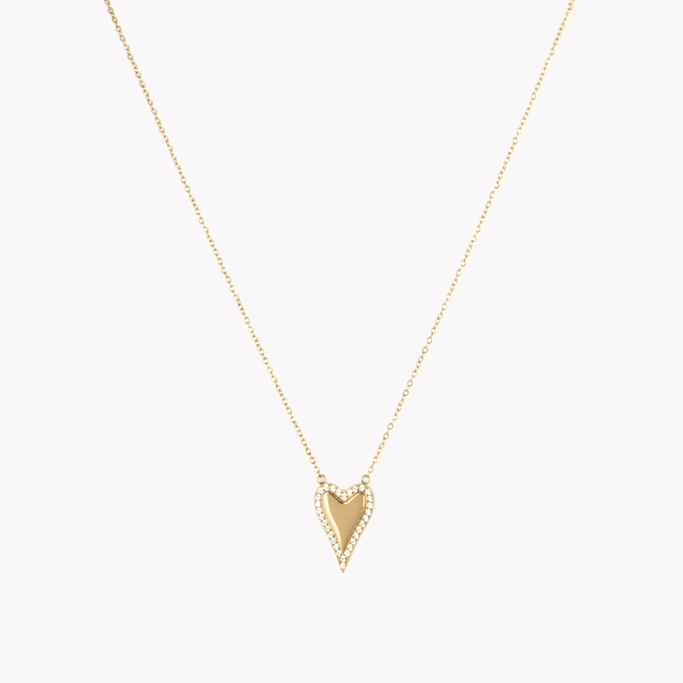 Subtle Heart Steel Necklace