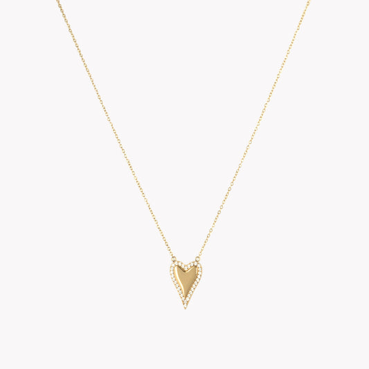 Subtle Heart Steel Necklace