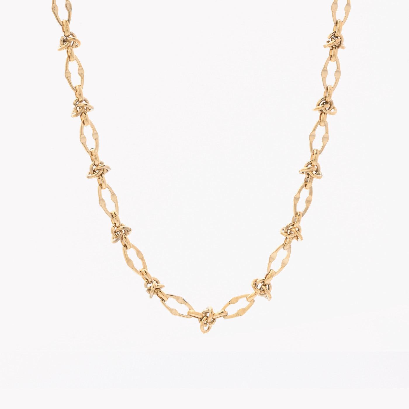 Intertwined steel necklace
