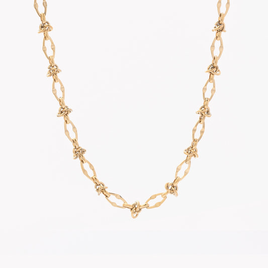 Intertwined steel necklace